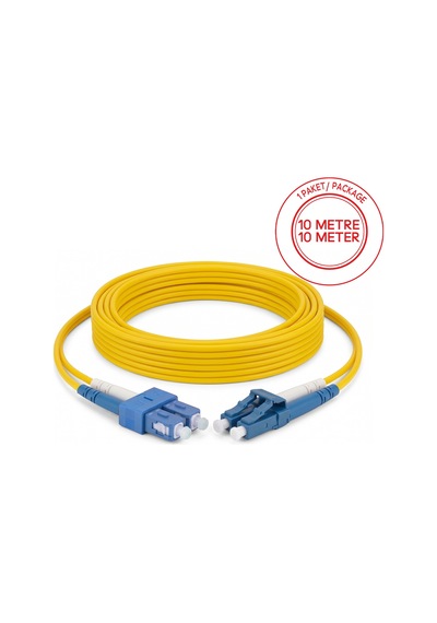 Alfafonet Sc/upc-lc/upc Singlemode Dupleks 10 Metre Fiber Patch Cord