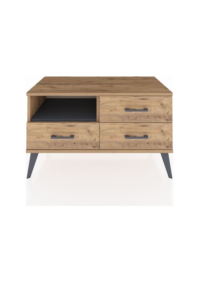 Hyperion Şifonyer Tek Raflı 3 Çekmeceli 88x44x48 Çam-antrasit/çam Antrasit/çam