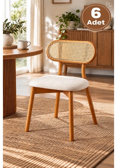6 Adet Paris Ahşap Gürgen Sandalye Cafe,restaurant,mutfak,salon,yemek Odası Sandalyesi Naturel