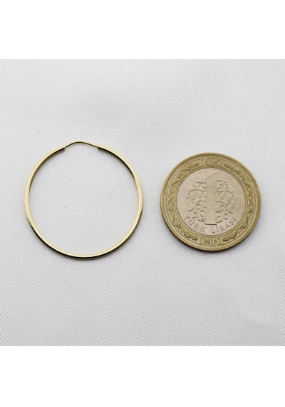 Altın Halka Küpe Çapı: 3.3cm Sarı Altın