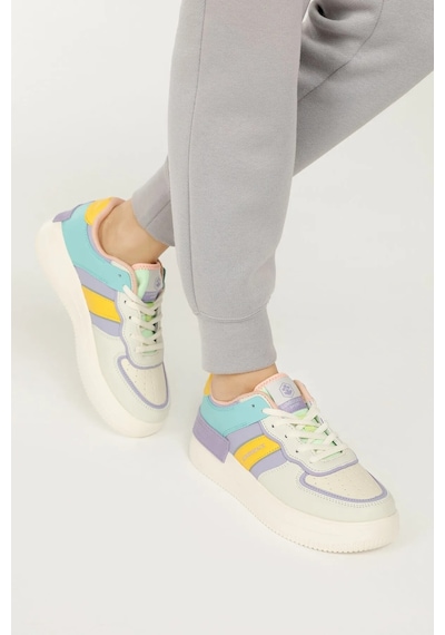 Lumberjack Freya Kalın Tabanlı Kadın Sneaker Ayakkabı Lila Mint Lila