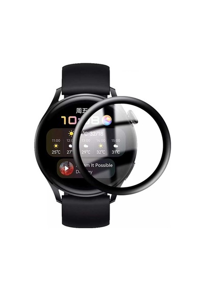 Huawei Watch Gt 3 42mm Mkst Pmma Pet Saat Ekran Koruyucu - Siyah