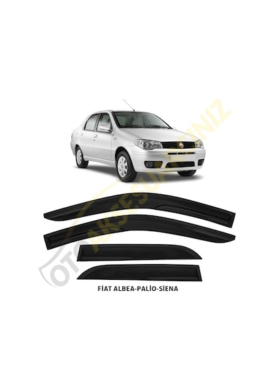 Fiat Albea Fiat Palio Fiat Siena Mügen Cam Rüzgarlığı 4 Lü Takım