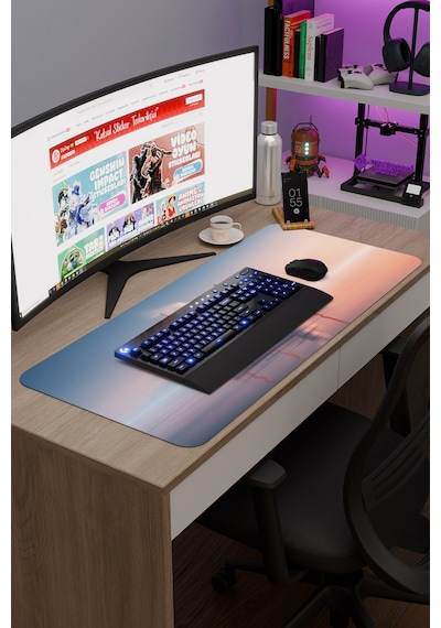 Gemi Ship Kaymaz Dikişli Kauçuk Oyuncu Mousepad V5 - 90x40 Xxl Gaming Mouse Pad Fare Altlığı