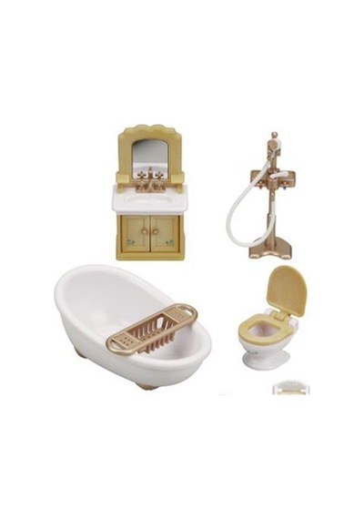 5286 Sylvanian Families, Banyo Seti, 20 Parça ,+3 Yaş, Figürler Ayrı Satılır.