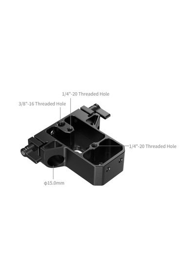 Smallrig 5609 Çift 15 Mm Olta Kelepçeli Alt Montaj Plakası