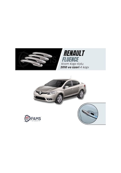 Famsotomotiv Renault Fluence Krom Kapı Kolu 4 Kapı 2010 Üzeri P. Çelik