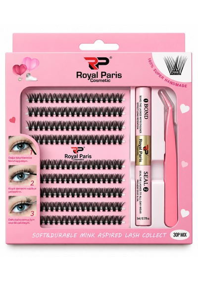 Royal Paris 30p Mix Takma Kirpik Bond Seal Seti