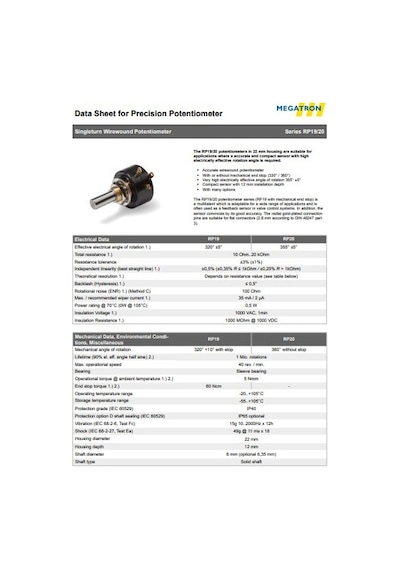 İKON TEKNİK RP19 R5K %3W %0,5L Tel Potansiyometre Megatron