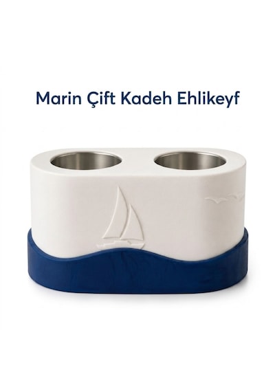 Mottopi Marin Çift Kadeh Ehlikeyf,termojelli Kadeh Soğutucu,paslanmaz Çelik,bardak Soğutucu,içecek Soğutucu