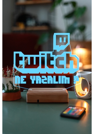 Kişiye Öze Hediye Twitch 3D Led Gece Lambası