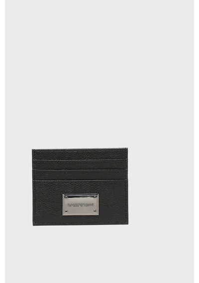 Emporio Armani Deri Logolu Kartlık Erkek Kartlık Em007046 Af13788 Uc001 Siyah SİYAH