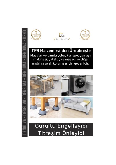 Eşyapedi Çamaşır Bulaşık Kurutma Buzdolabı Anti Titreşim Ses Gürültü Emici Yükseltici Makinesi 4 Ad