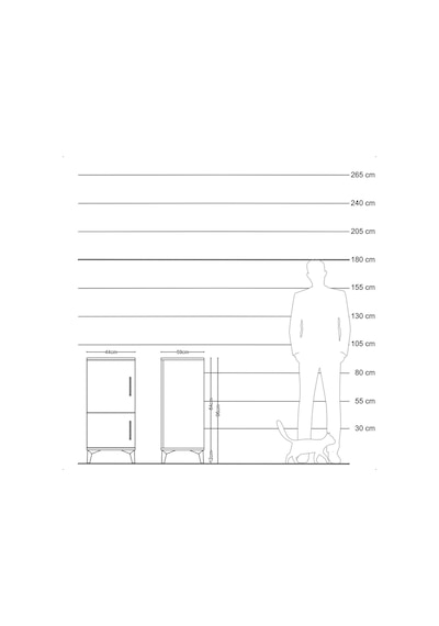 Kronos Komodin 3 Raflı 2 Kapaklı 44x59x96 Antrasit-antrasit Antrasit