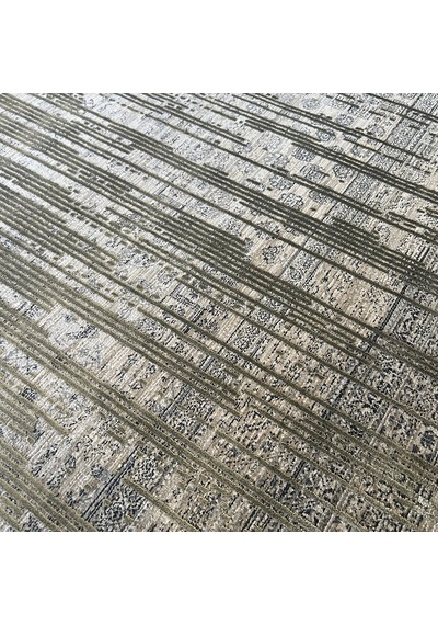 Elexus Halı Diamond 3845 Krem Yeşil Modern Salon Halısı Krem Yeşil