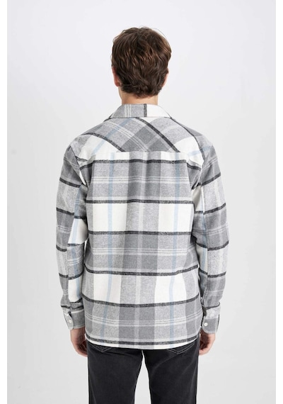 DeFacto Regular Fit Normal Kesim Kareli Oduncu Flanel Uzun Kollu Gömlek D6027AX24AUGR367 Gri DeFacto Regular Fit Normal Kesim Kareli Oduncu Flanel Uzun Kollu Gömlek D6027AX24AUGR367 Gri