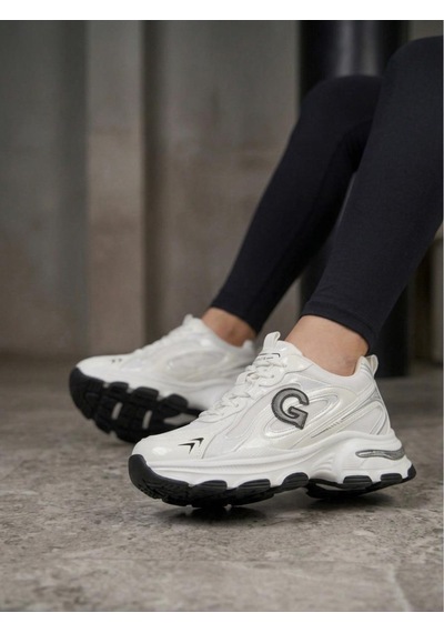Guja 26k450 Kadın Kalın Taban İçten Dolgulu Sneaker Ayakkabı Beyaz