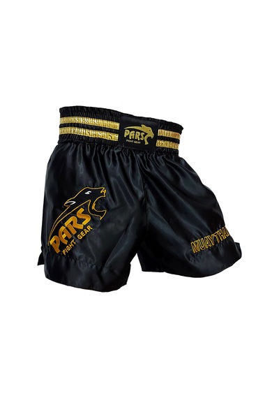 Pars Muay Thai Şortu Nakışlı Siyah PRS-1104