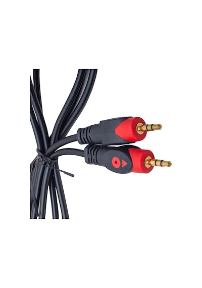 13805 - 3,5 Mm Male To Male 3 M Double Color High Quality Gold Plated