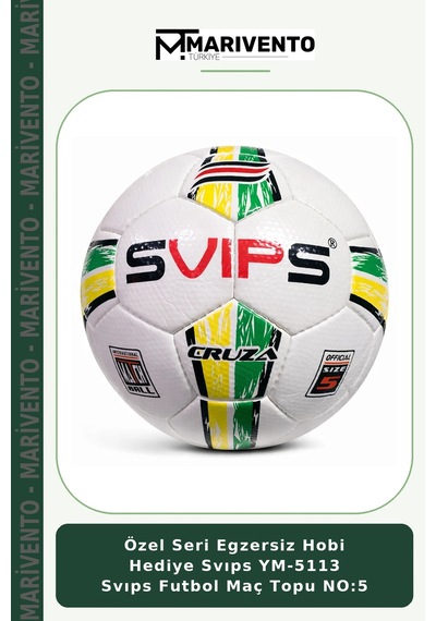 Özel Seri Egzersiz Hobi Hediye Svıps Ym-5113 Svıps Futbol Maç Topu No:5 Çok Renkli