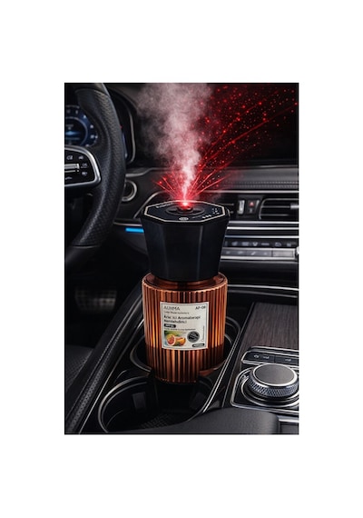 Araç Kokusu Ve Nemlendirici Difüzör - 120ml Ebony Esanslı - Usb Şarjlı Aromaterapi & Harika Oto Koku Standart