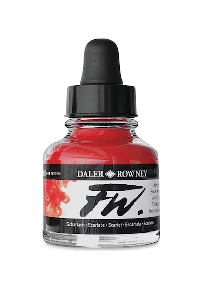Daler Rowney Fw Ink Akrilik Mürekkep 29.5 Ml Scarlet 567 Diğer