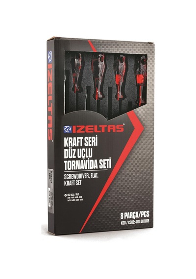İzeltaş Kraft Düz Tornavida Takımı 8li 4100008108