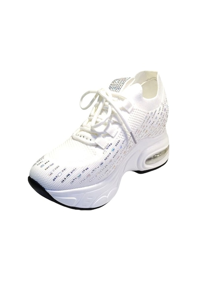 Guja 25y300-20 Kadın Taşlı Gizli Ökçeli Sneaker Ayakkabı Beyaz Beyaz
