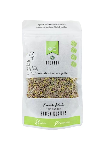 Og Organik Karışık Sebzeli Tam Buğday Bebek Kuskus 250 Gr +8 Ay