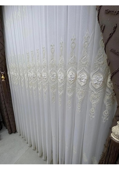 Cansel Gold 1/2,5 Pileli Tül Perde, 100 X 250 Çok Renkli