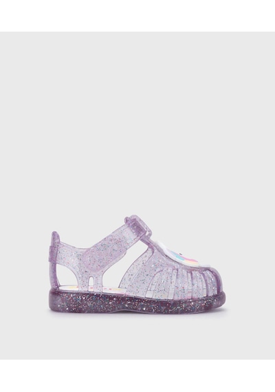 Igor S10341 Tobby Unicornio Çocuk Sandalet Simli Lila Lila