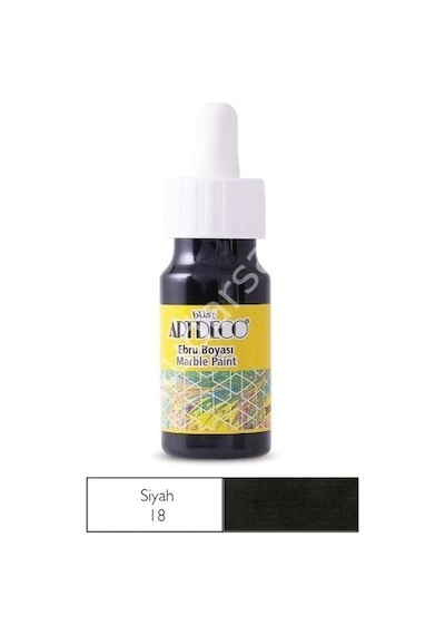 Artdeco Ebru Boyası 18 Siyah 30Ml