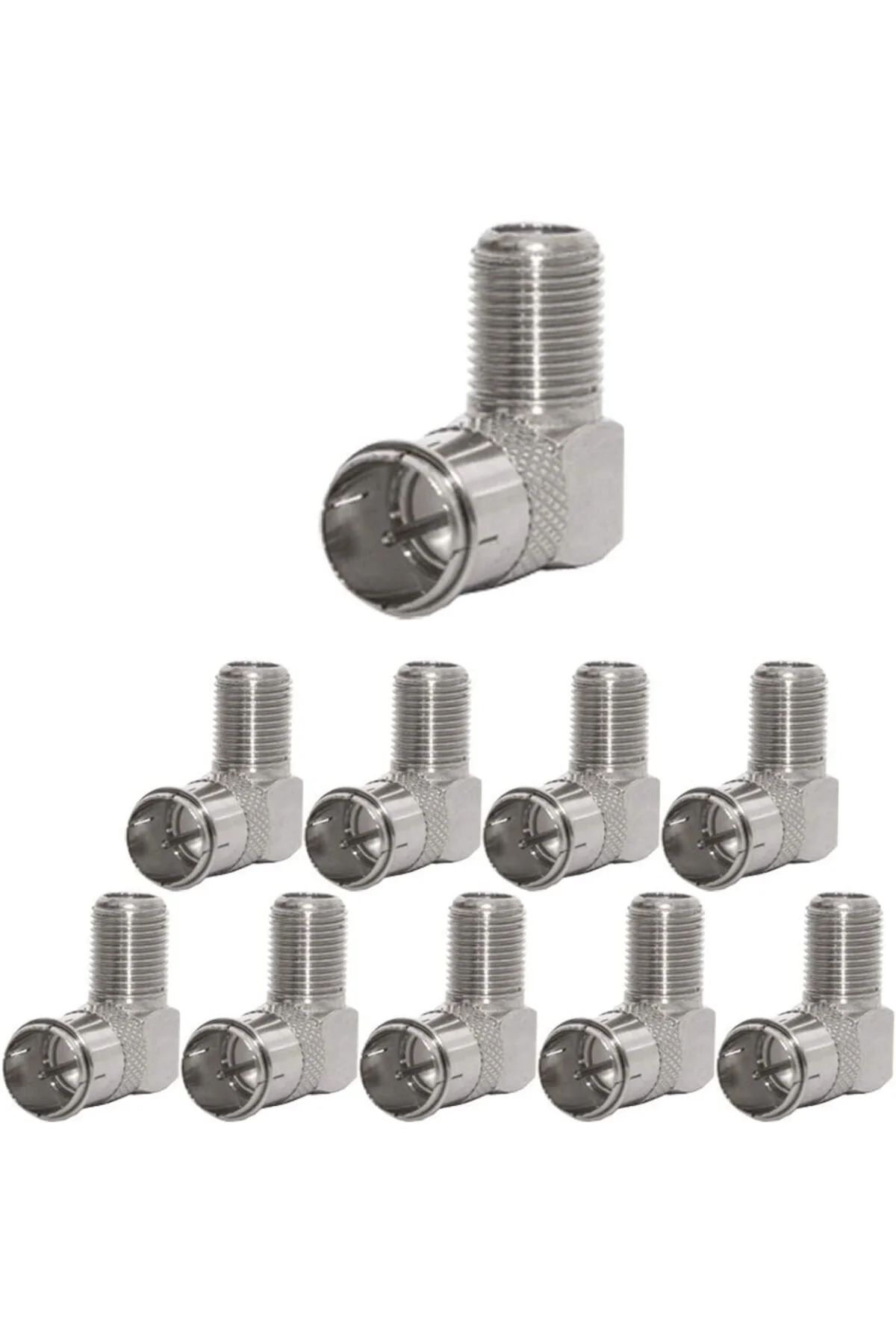 Hızlı F Konnektör L Fiş 90 Derece Anten Başlığı Quick Fiş Için F Connektör Rg6 Rg5 8 Adet