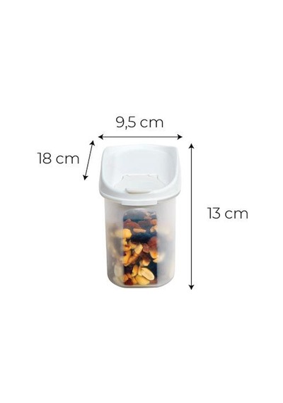 Moonstar Kuru Gıda Bakliyat Saklama Kabı 12 L 6 Lı Set Beyaz-Ma Çok Renkli