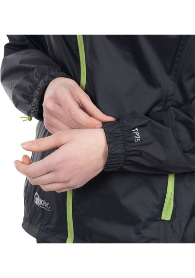Trespass Trespass Qikpac Jacket - Unisex Packaway Unisex Yeşil Yağmurluk 10003 Siyah