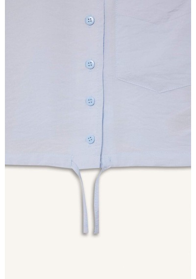 DeFacto Kız Çocuk Cropped Fit Kısa Kollu Gömlek D7641A825SMBE745