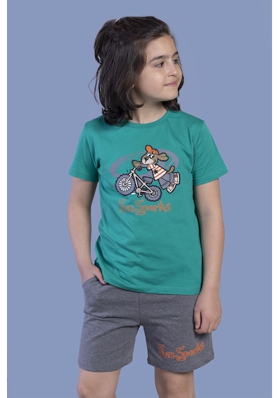 Toontoy Kids Toontoy Erkek Çocuk Bisiklet Süren Köpek Baskılı Takım Yeşil Toontoy Kids Toontoy Erkek Çocuk Bisiklet Süren Köpek Baskılı Takım Yeşil