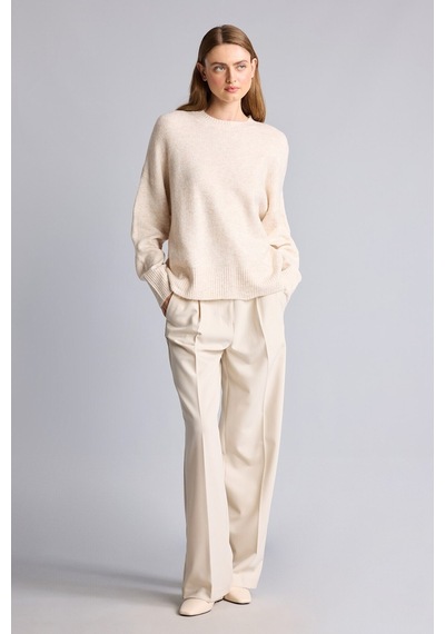 Defacto Oversize Bisiklet Yaka Düşük Omuzlu Basic Triko Kazak F3895ax26wnbg373 Bej-bg373