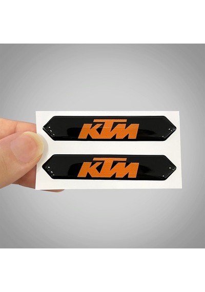 Ktm 3D Gümüş Arma Sticker Yapıştırma 2 Adet
