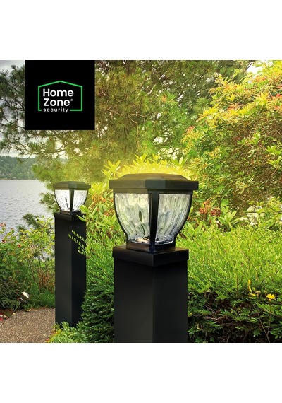 Home Zone Security Dış Mekan Solar Direk Başlığı Işıkları - Siyah