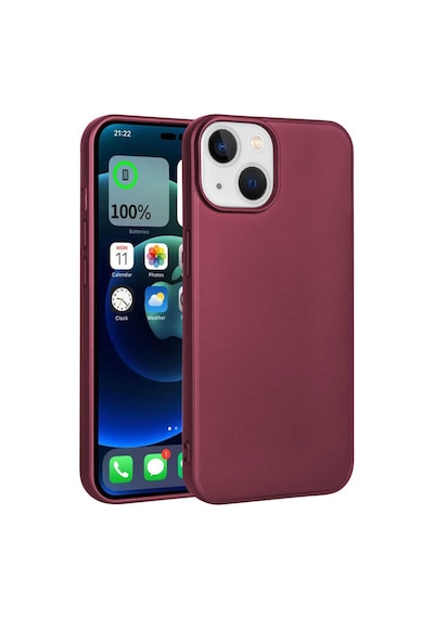 Zore İphone 14 Uyumlu Ogaa Premier Silikon Kılıf-mürdüm
