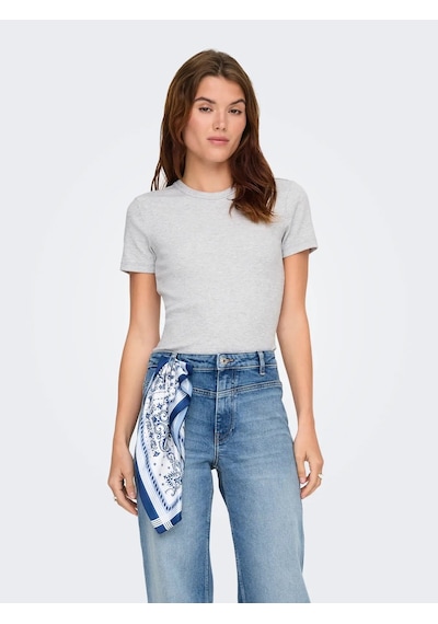 Only Onlval Life S/s O-neck Top Kadın T-shirt 15339774 Gri