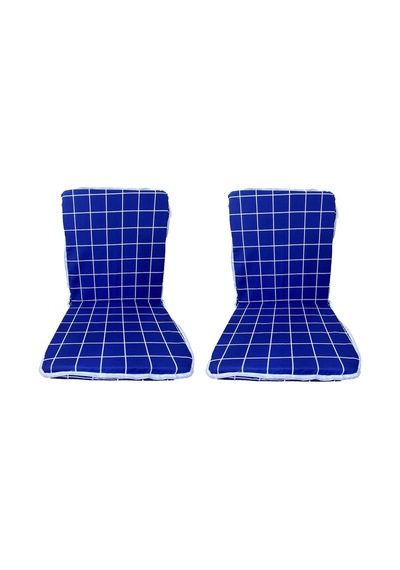 Sandalye Minderi 2 Adet Bağcıklı Bahçe Minderi Arkalıklı(Mavipano (551697680)