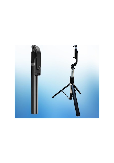 Samsung Galaxy S24 Ultra Uyumlu R1-l Mini Tripod Selfie Stick 3 İn 1
