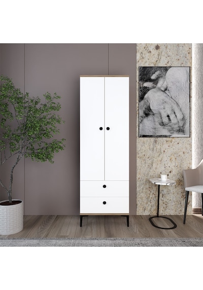 Kalender Dekor Silvia-1 Slv02, 2 Kapaklı, 2 Çekmeceli Gardırop