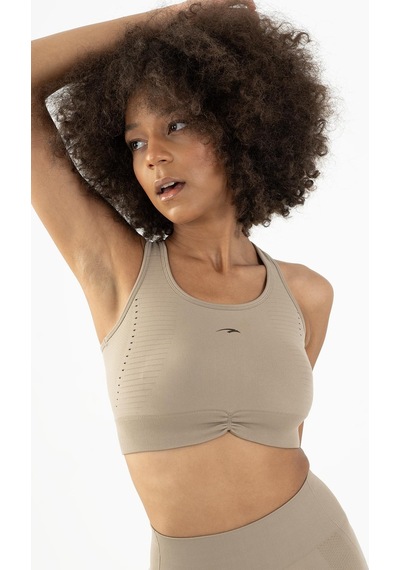 Maraton Active Slimfit Kadın Atlet Yaka Kolsuz Koşu Açık Vizon Bra 813090-açık Vizon Açık Vizon