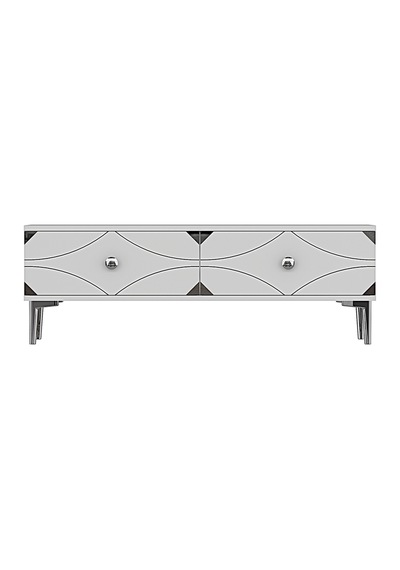 Tsa1297bs Alfa Tv Sehpası Beyaz-silver 120cm