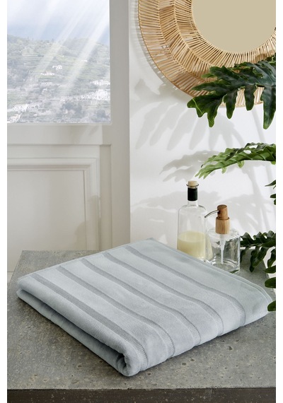 Özdilek Sadem Organik Stripe Banyo Havlusu 90x150 Cm Yeşil