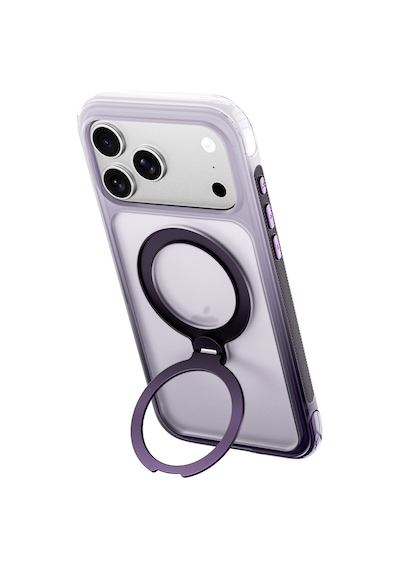 Apple Uyumlu iPhone 18 Pro Max Kılıf Wiwu As-204 Aeroshield Aurora Ultra Serisi M-safe Airbagli Standlı Kapak Mor