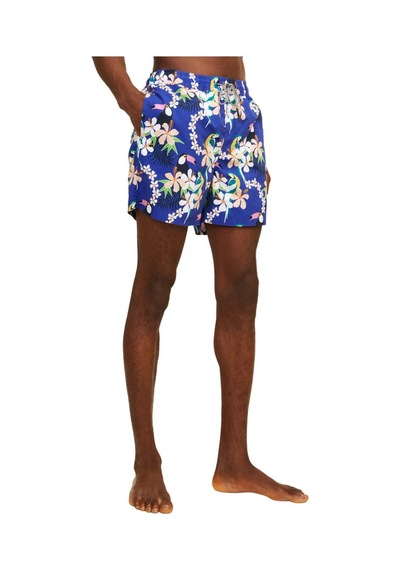 Jack & Jones Jpstfıjı Jjswım Aop Ss24 Ly Sn Erkek Bluing Deniz Şortu - 12253230
